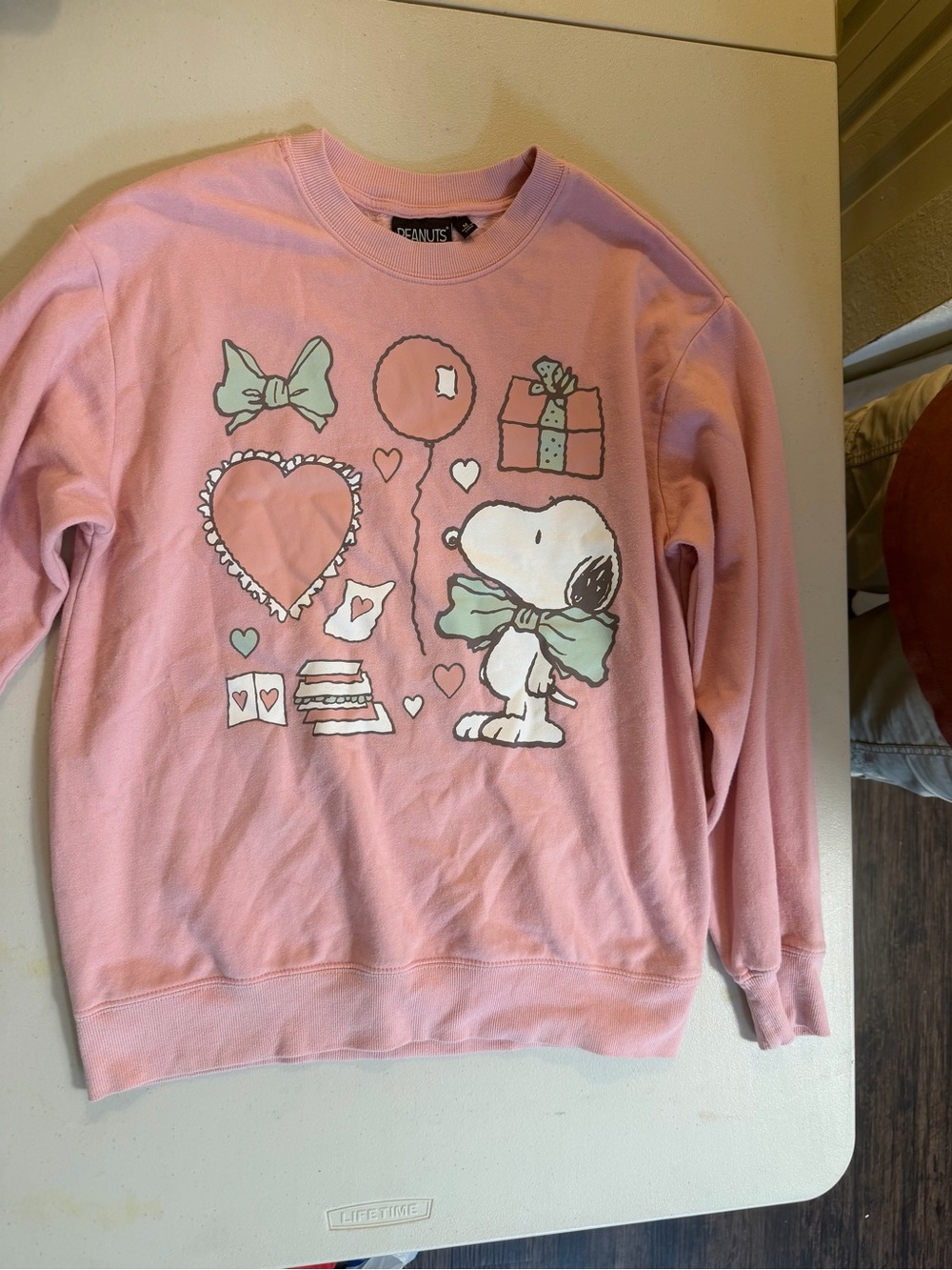 Peanuts Pink Crewneck Sweatshirt